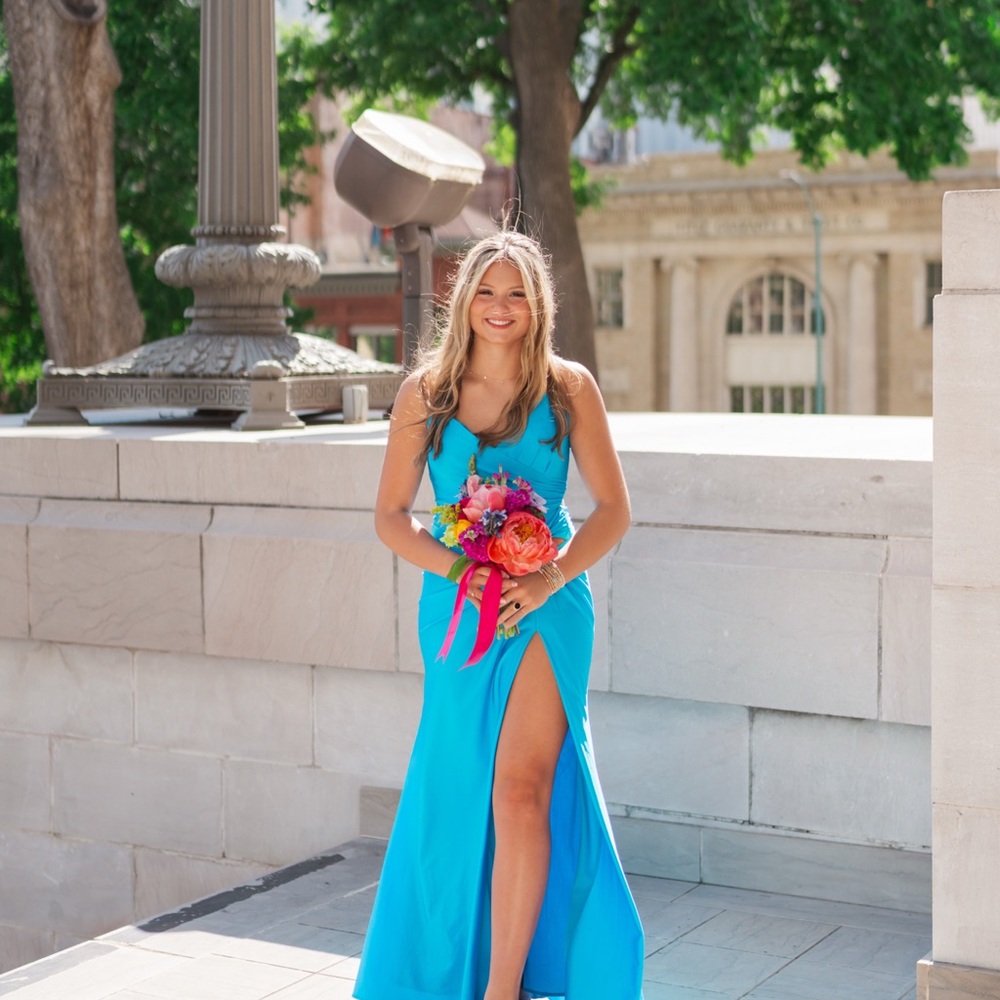 Turquoise formal dress